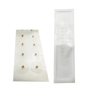 Spedizione gratuita 24K oro semi auricolari punto auricolare punto adesivo orecchio punto di agopuntura terapia auricolari semi auricolari con nastro adesivo - Product Image 4