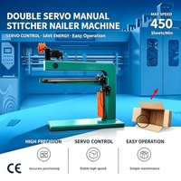 Machine à coudre manuelle double servo pour cartons, faible coût, haute efficacité, machine à agrafer les boîtes en carton ondulé, machine à coudre le carton
