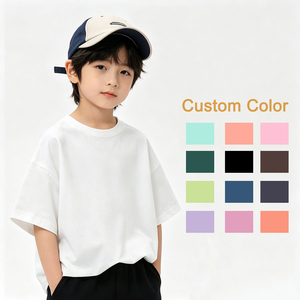 Vente en gros <span class=keywords><strong>de</strong></span> t-shirts à manches courtes en coton pour <span class=keywords><strong>enfants</strong></span>, garçons et filles, décontractés, personnalisés pour l'été - Product Image 2
