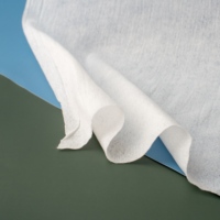 100% Polyester Spunlace Tissus Non Tissés Cross Dot Plain Anti-Bactérien Bébé Lingettes Humides Respirant Fusible pour les Soins Personnels