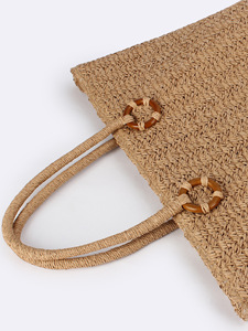 Nouveau sac fourre-tout à bandoulière grande capacité en polyester tissé avec fermeture éclair, idéal pour les vacances à la plage, polyvalent et décontracté, pour femme - Tanjing - Product Image 2