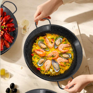 กระทะปาเอญ่าเคลือบแบบคลาสสิก เป็นมิตรกับสิ่งแวดล้อม มีหูจับสองข้าง ใช้ได้กับเตาแก๊สและเตาแม่เหล็กไฟฟ้า ไม่มีฝาปิด เหมาะสำหรับทำอาหารทะเล ทำอาหารนอกบ้าน และตั้งแคมป์ - Product Image 6