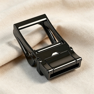 Hebilla de Cinturón Negra Mate con Bloqueo Automático, 35mm, Aleación de Zinc, Reversible, Giratoria, para Cinturón de Cuero Formal de Hombre - Product Image 5