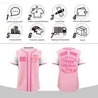 Regalo para el Día de la Madre, Jersey de Béisbol Personalizado, Talla Grande, Ropa Urbana Corta, Bordado al por Mayor, MOQ Bajo, Diseño Gratuito, Envío Rápido