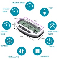 Sunding Speedometer Sepeda Komputer Berkabel, Odometer Bersepeda Sensor Kecepatan Mph Dalam Ruangan Luar Ruangan Latihan Tahan Hujan