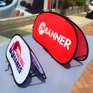 Al Aire Libre de impresión personalizada Vertical Pop Out Sideline a <span class=keywords><strong>Frame</strong></span> Banners Triangle Pop Out Banner para publicidad al aire libre - Product Image 6