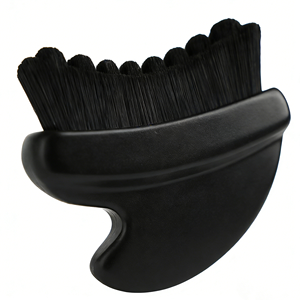 Brosse faciale en jade naturel pour <span class=keywords><strong>drainage</strong></span> <span class=keywords><strong>lymphatique</strong></span>, poils doux, exfoliante, nettoyante, réduit les gonflements, stimule la circulation, convient à tous les types de peau - Product Image 1