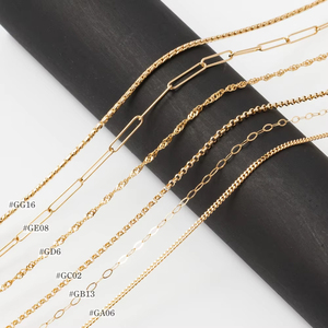 สร้อยคอโซ่ยาว18K & 14K ทอง K-GOLD เครื่องประดับแฟชั่นสไตล์คิวบา - Product Image 3