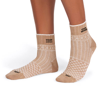 Nouveaux produits Chaussettes en laine quart de tour Hiver Femme Rétro Épaisses Chaudes Chaussettes décontractées Chaussettes en laine tricotées sur mesure