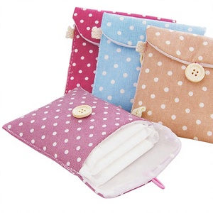Sac de rangement portable pour vêtements, compressé sous vide, écologique, pliable, pour salon, en coton classique, pour serviettes hygiéniques, pour femmes et filles - Product Image 1