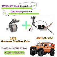 Kit de mise à niveau le plus récent pour char RC modèle MN300, moteur brushless Outrunner 2322 3500KV, ESC AM32 45A, coque métallique haute efficacité