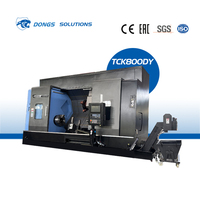 Mesin Bubut CNC Horizontal Tugas Berat Presisi Tinggi DONGS Single Spindle Slant Bed /Kontrol FANUC/GSK