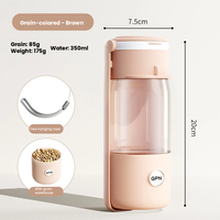 Bouteille d'eau pliable et réglable 2-en-1 pour chien, anti-fuite, en PP de qualité alimentaire, ultra-légère et portable pour la promenade