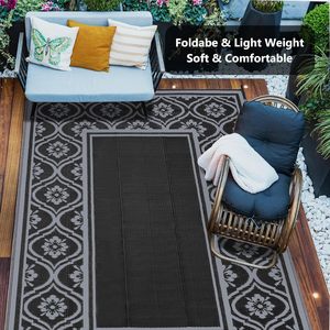Custom Reversible Outdoor Camping <b>Mat</b> PP Woven Plastic Straw Rug Waterproof UV-Resistant <b>Picnic</b> Rug for RV Garden Lawn - Product Image 3
