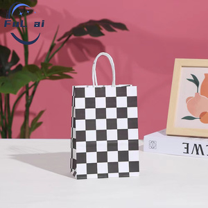 <span class=keywords><strong>Bolsa</strong></span> <span class=keywords><strong>de</strong></span> papel Kraft reciclable personalizada con rayas arcoíris, regalo <span class=keywords><strong>de</strong></span> Feliz Navidad, dulces, galletas, con logotipo propio para embalaje - Product Image 3