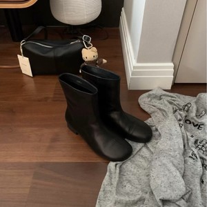 Botas de tacón grueso con punta redonda elegantes y cómodas para mujer, estilo cowboy, novedad 2026 - Product Image 3