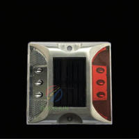 Voyant solaire étanche en aluminium pour goujon de route, feux de position solaires à led, yeux de chat pour goujon de route