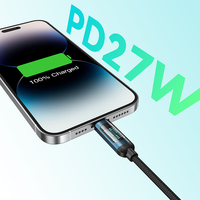Câble de données USB Type-C BWOO Pd 20W 27W, adaptateur d'alimentation pour téléphone portable à charge rapide, câbles pour iPhone 15 16 Pro