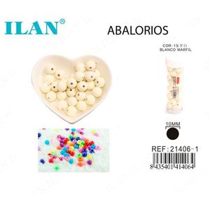 ILAN Abalorios de 10mm Blanco Marfil para Joyería y Manualidades - Product Image 1