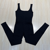 Nuevo Mono Deportivo de Moda para Mujer, Mono de Yoga con Logo Personalizado, Ropa Deportiva Acanalada de Una Pieza