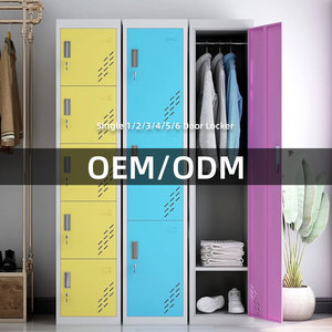 ตู้เหล็กล็อกเกอร์โลหะแบบทันสมัยกล่องนิรภัยหลายกระเป๋าที่เก็บของ3ประตูตู้นิรภัยสำหรับห้องนอนและสำนักงาน - Product Image 4