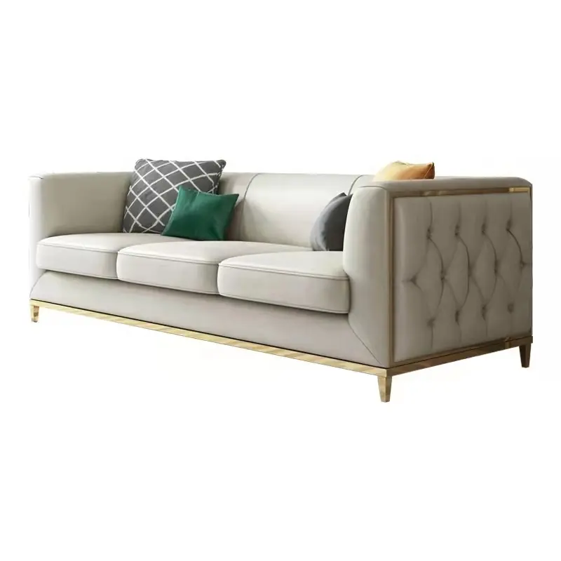 Sofá seccional moderno de estilo italiano, conjunto de sofá de diseño Simple de lujo, muebles de sala de estar SF011