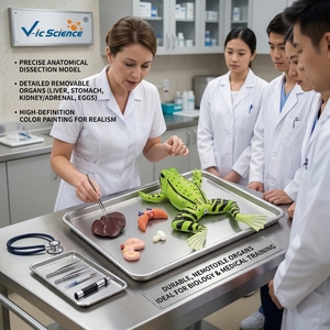 Modelo de Disección de Rana Ampliado 2 Veces, 5 Partes, PVC, <span class=keywords><strong>para</strong></span> Recursos de Enseñanza de Zoología, CE ISO ROHS CNAS - Product Image 1