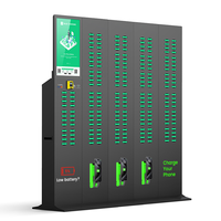 Distributeur automatique de chargeurs de téléphone portable à 216 ports avec système de point de vente intégré, NFC, partage de batterie externe, station de location de batterie externe