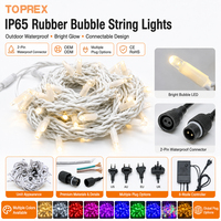 Haute qualité rvb LED fée noël guirlande lumineuse plein fil de cuivre caoutchouc encastré extérieur éclairage décoratif décoratif