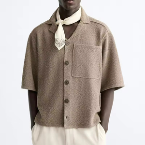 Di alta qualità da <span class=keywords><strong>uomo</strong></span> estate Cardigan manica corta ODM/OEM maglia sottile traspirante maglione primaverile per Polo con maglia a maglia Desi - Product Image 1