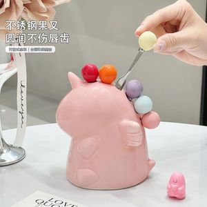 Unicorn Fruit Container <b>Set</b> With Stainless Steel Spoon For <b>Kids</b> And Home Use - Product Image 4