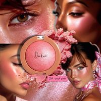 Bedak Rias Wajah Grosir Darkme Powder Blush Warna Cokelat Peach Terracotta Berkilau dengan Hasil Akhir Mutiara Glitter Highlighter Blush
