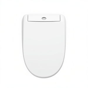 Sedile WC Hidra Shape Allungato in Plastica Bianca con Frontale Chiuso, Design Minimalista per Bagno - Product Image 3