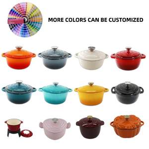 Poêle antiadhésive en fonte de forgeron de trois personnes ménage grande capacité soupe Pot en émail binaural épaissi marmite universelle - Product Image 3