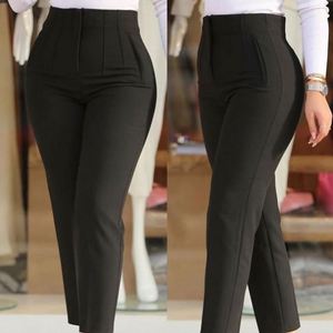 I-0660 Women Solid Formal Eco-Friendly Waterproof <b>Boot</b> Cut High Waist Loose Fit Full Length <b>Trousers</b> New Lady Spring - Product Image 2