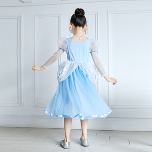 Vestido de Princesa para Niñas con Detalles de Lentejuelas y Tela de Tul de Manga Larga Personalizado, Disfraz Infantil Cómodo y Transpirable para el Escenario - Product Image 3