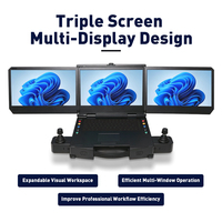 Ordinateur portable robuste à triple écran de 17,3 pouces, I7-7700T, 16 Go, SSD 1 To, T1000, GPU 4 Go, station de travail industrielle en stock, AMTIPC