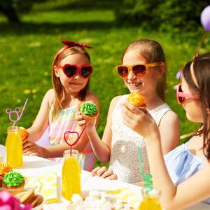 Crazy Straws Silly Colorful Reutilizable Beber Diversión Variados Twists Loop para niños Cumpleaños Navidad Graduación Diwali Fiestas - Product Image 5