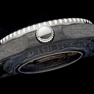 Reloj de Fibra de Carbono con Diseño de Tinta Negra para Hombre, Serie 2025, Diseño Minimalista, Sofisticado y Atrevido, Ideal para Viajes de Negocios - Product Image 4