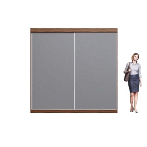 Armoire de style moderne PRIME à 2 portes coulissantes et 6 tiroirs, revêtement verni céramique, meuble autoportant pour chambre à coucher en panneaux de particules - Product Image 5