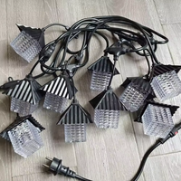 Lumières de jardin extérieures étanches IP65 Chaîne de boules à bulles solaires à LED avec éclairage décoratif rond de festival de boule de cristal en PVC