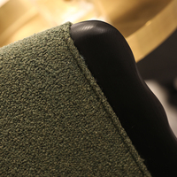 Fauteuil d'appoint en velours vert olive, fauteuil de détente rembourré, siège de salon moderne, mobilier de maison