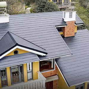 Bâtiment <span class=keywords><strong>photovoltaïque</strong></span> nouvellement conçu intégré Dipv toit Ip68 Protection système solaire silicium monocristallin tuile solaire - Product Image 4