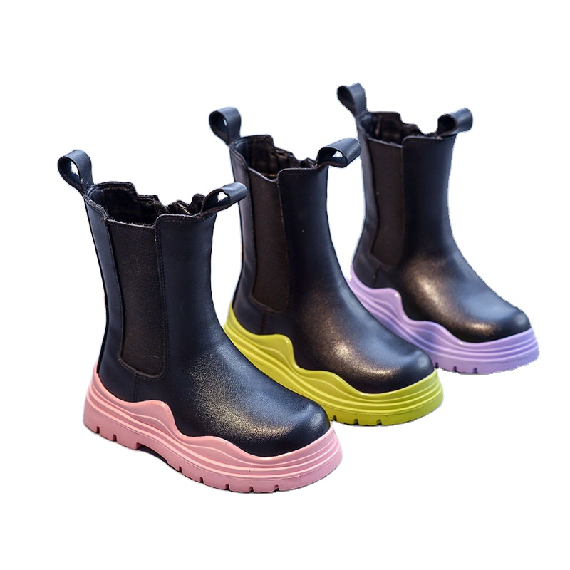 2021 Fashion kids girl Knight boots hot sale wholesale Genuine Leather shoes children