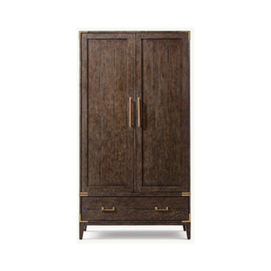 High Quality Freestanding Modern Solid Wood Wardrobe Closet with Double Doors 2 Drawers Customizable Size for Bedroom Dining - Product Image 4