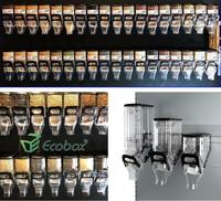 Distributeur mural à gravité 8L écologique pour aliments, noix, poudres, épices, bonbons, céréales et grains pour supermarché