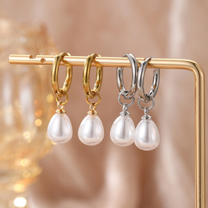 Boucles d'oreilles pendantes élégantes et luxueuses en perles, simples et tendance pour femmes, bijoux en gros pour usage quotidien – Vente chaude - Product Image 6