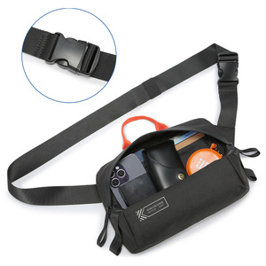 Kingsons Men's Crossbody Bag Large Capacity Zipper Closure Solid Color Everyday Outdoor Use - Product Image 2