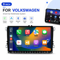 Stereo Mobil Android 9 inci, Multimedia GPS Player untuk VW Golf MK6 Jetta Passat Tiguan Polo Bora, Wireless Carplay, Radio Mobil