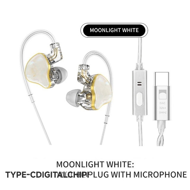 Trend 1.2m Ear-loop In-ear Wired Headphones IPX-4 Waterproof AAC Codecs Type-C Interface for Mobile Phone Karaoke Microphone Use